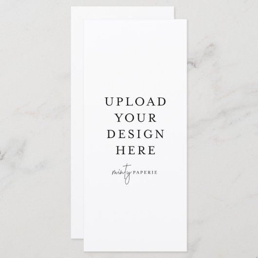 4" x 9" Vlakke kaart - Portret (Voorkant / Achterkant)