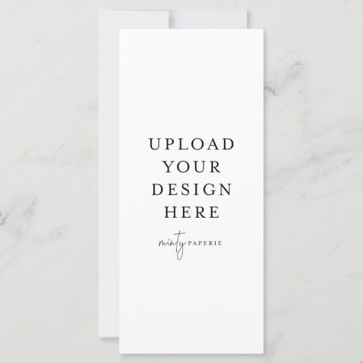 4" x 9" Vlakke kaart - Portret (Voorkant)