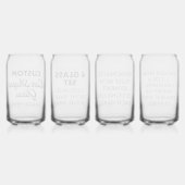 4 x aangepaste gepersonaliseerde kan vorm glas 16o (Achterkant)