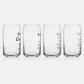 4 x aangepaste gepersonaliseerde kan vorm glas 16o (Rechts)