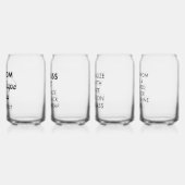 4 x aangepaste gepersonaliseerde kan vorm glas 16o (Links)