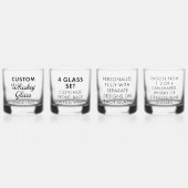 4 x aangepaste gepersonaliseerde whisky glas 12oz (Voorkant)