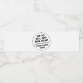 4 x Aangepaste waterfleslabels 25% korting bij aan Waterfles Etiket (Enkel label)