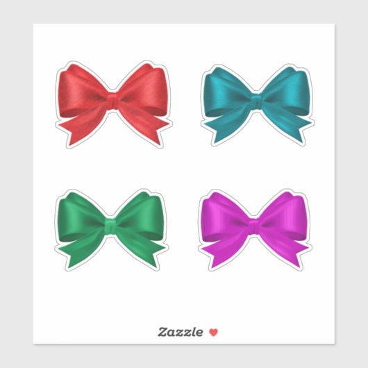 4 x Mooie Scrapbooking Cardmaking Gifts Bows Sticker (Vel)