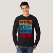 4 x smile Colourful, beautiful, positive  saying T-shirt (Voorkant volledig)