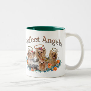 4 Yorkie Perfect Angels Coffee Mok