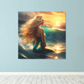 #4 Zeemeermin Leven Canvas Afdruk (Insitu (Houten vloer))