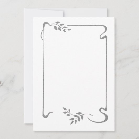 4 zijden dunne lint bedankkaart (Voorkant)