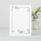 4 zijden dunne lint bedankkaart (Staand voorkant)