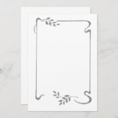 4 zijden dunne lint bedankkaart (Voorkant / Achterkant)