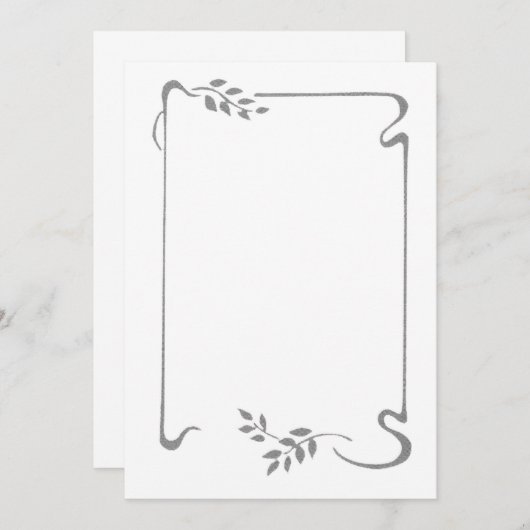 4 zijden dunne lint bedankkaart (Voorkant / Achterkant)