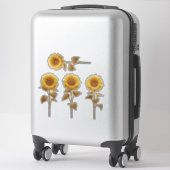 4 Zonnebloem Stickers (Koffer)
