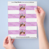 4 zwartwitbalkbalkbalkbalken, babymeisjespapier flyer (Hand)