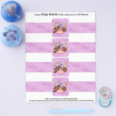 4 zwartwitbalkbalkbalkbalken, babymeisjespapier flyer (Enkel)