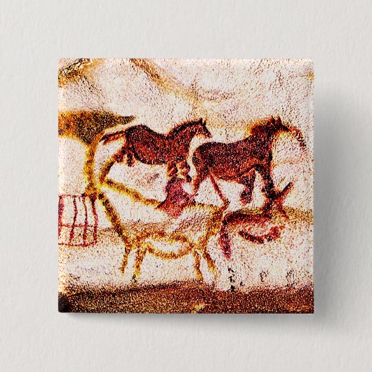 4a Oude dieren Vierkante Button 5,1 Cm (Voorkant)