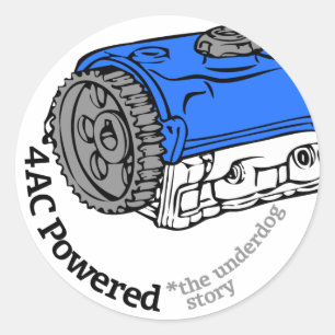4AC Aangedreven (het Onderhondenverhaal) Ronde Sticker