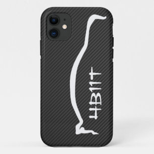 "4B11T" Evolution X White Silhouette iPhone 11 Hoesje