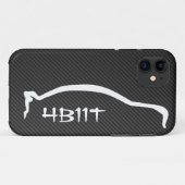 "4B11T" Evolution X Witte Silhouette Case-Mate iPhone Case (Achterkant (horizontaal))