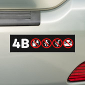 4B beweging feministisch Bumpersticker (Op auto)