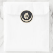 4B-logo-verplaatsing Ronde Sticker (Tas)