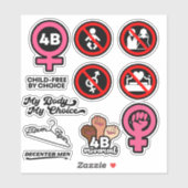 4B Movement Feminisme Vrouwen Rechten 4B Sticker P (Vel)