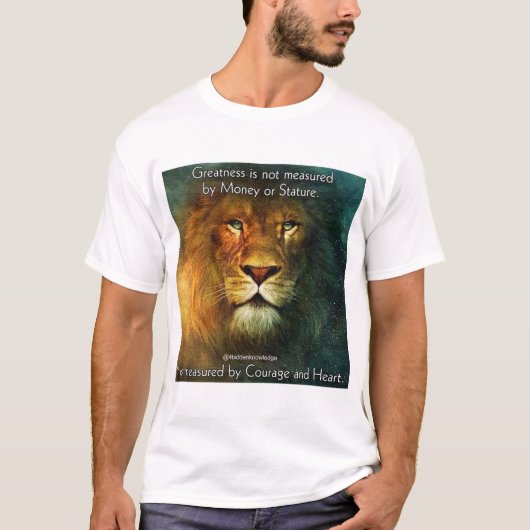 4biddenknowledge Courage en Heart T-Shirt (Voorkant)
