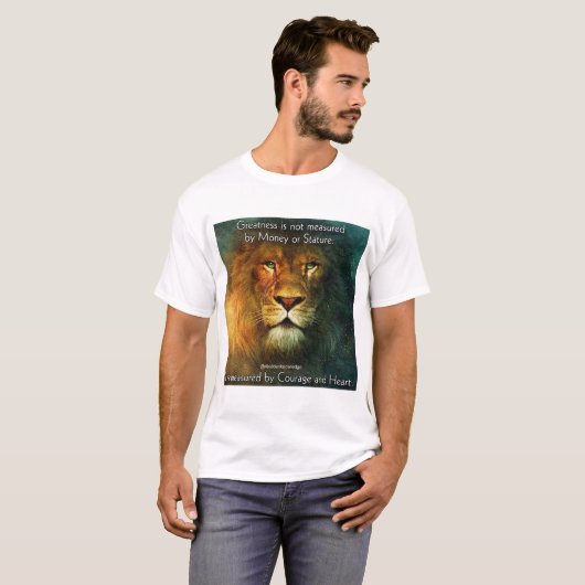 4biddenknowledge Courage en Heart T-Shirt (Voorkant volledig)