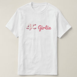 "4c Girlie" Zwarte Haarstructuur Grafische T-shirt