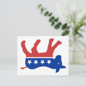 4D - Design van de Democratische Dode Donkey van R Briefkaart (Staand voorkant)