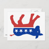 4D - Design van de Democratische Dode Donkey van R Briefkaart (Voorkant / Achterkant)