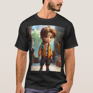 4D Full-Body Fotografische Chibi Boy T-shirt
