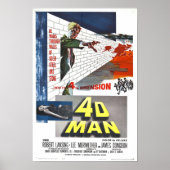 4D Man Movie Poster Science Sci Fi Action (Voorkant)