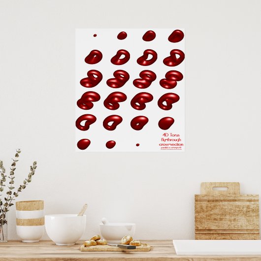 4d torus fly-through doorsnede poster (Keuken)