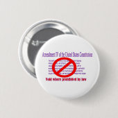 4de amendement - Onwettig verboden Ronde Button 5,7 Cm (Voorkant /achterkant)