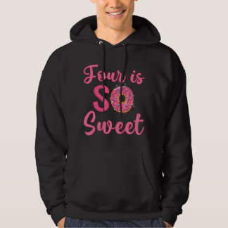 4de Donut-verjaardagsfeestje Vier jaar oud Zoet Me Hoodie