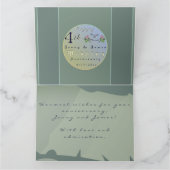 4de Fruit & Bloemete Bruiloftjubileum Kaart (Binnen)