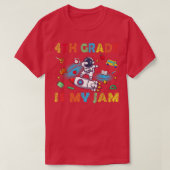 4de graad is mijn Jam Dabbing Astronaut leraar ter T-shirt (Design voorkant)