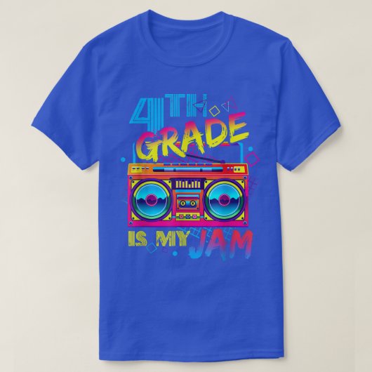 4de graad is Mijn Radio Cassette van de Retro van  T-shirt (Design voorkant)