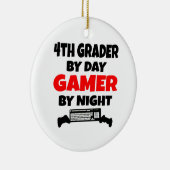 4de grader tegen dag Gamer tegen nacht Keramisch Ornament (Rechts)