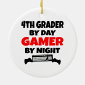 4de grader tegen dag Gamer tegen nacht Keramisch Ornament (Achterkant)