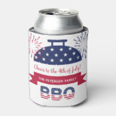 4de juli Amerikaanse patriottische douane party Blikjeskoeler (Blikje Voorkant)