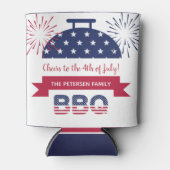 4de juli Amerikaanse patriottische douane party Blikjeskoeler (Voorkant)