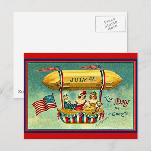 4de juli - De dag waarop we vieren Briefkaart (Voorkant / Achterkant)