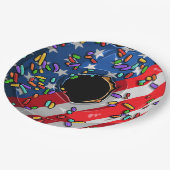 4de juli donut papieren bordje (Gekanteld)