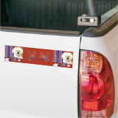 4de juli Firecracker - Bichon Frise Bumpersticker (Op Truck)