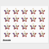 4de juli Firecracker - Bichon Frise Ster Sticker (Vel)