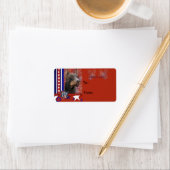 4de juli Firecracker - Doberman - Rood - Rakkelig Etiket (Insitu)