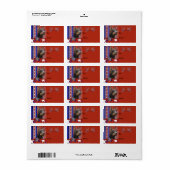 4de juli Firecracker - Doberman - Rood - Rakkelig Etiket (Full Sheet)
