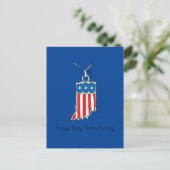 4de juli Funny American Indiana Briefkaart (Staand voorkant)