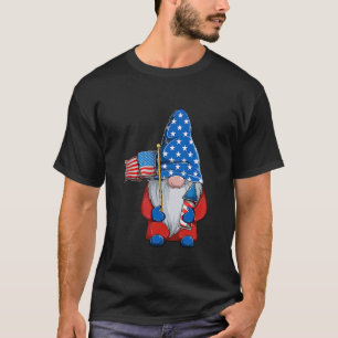4de juli Gnomes patriottic American Flag Cute Th T-shirt